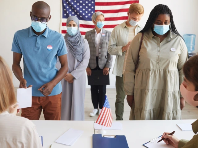 voters at registration booth